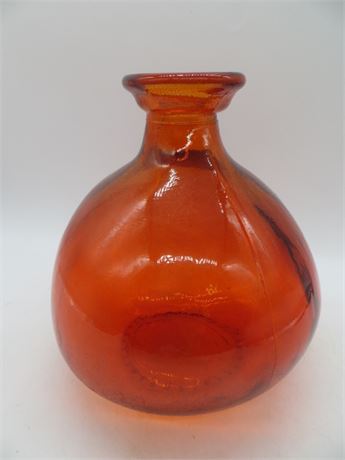 Art Glass Orange Vase