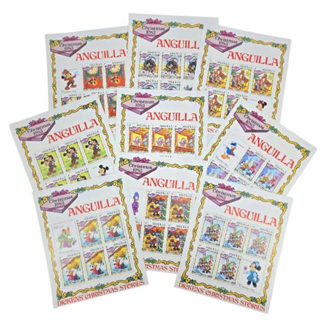 1983 Christmas Disney Dickens Aguilla Complete Set