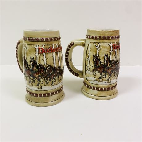 2 Budweiser Steins