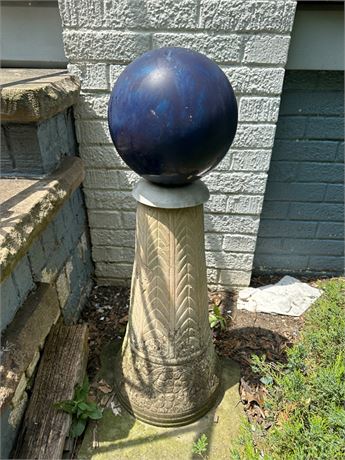 Terra Cotta Bowling Ball Lawn Ornament