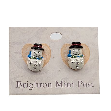 NEW Brighton "Chilly Charm" Snowman Earrings