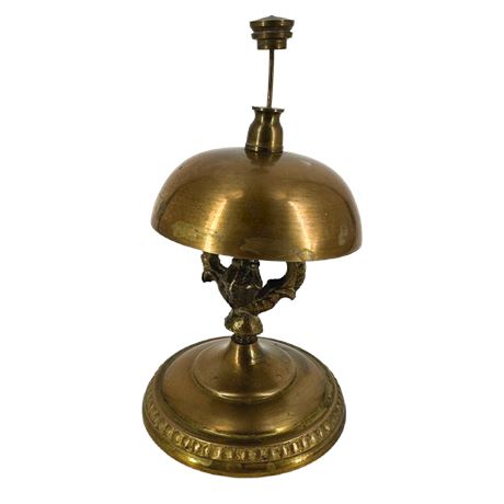 Vintage Brass Hotel Front Desk Bell