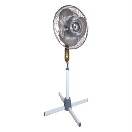 Vintage Kuo Horng 3-Speed Oscillating Floor Fan