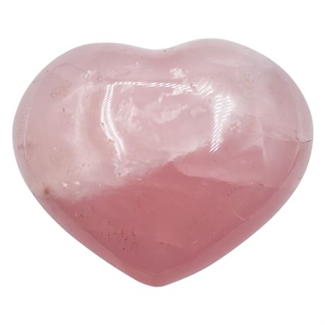 Genuine Rose Quartz Heart Paperweight/Palm Stone