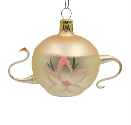 Antique West German, Teapot Glass Ornament