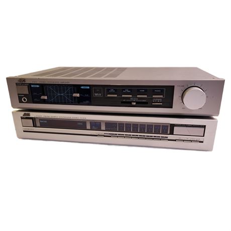 Vintage JVC Radio Tuner And Stereo Amplifier Set