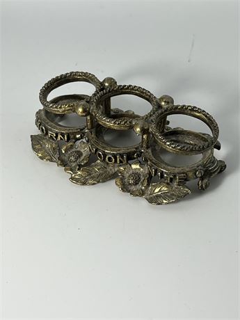 Vintage goldtone, ornate lipstick holder