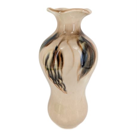 Signed Francis Joseph Von Tury 1940s Vintage Pottery Brown Floral