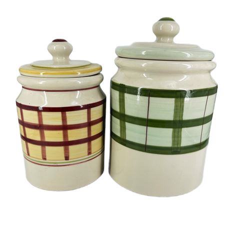 Pair of Hartstone Pottery Canisters