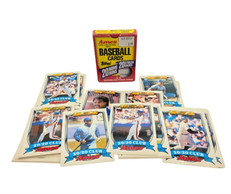 1989 Topps Ames 20 Home Runs 20 Stolen Bases Baseball Cards