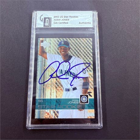 2003 UD Adam Jones RC Auto GAI Auth