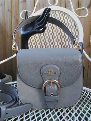 Authentic COACH Bag ~ 2 Strap Option ~ Suede & Leather Purse