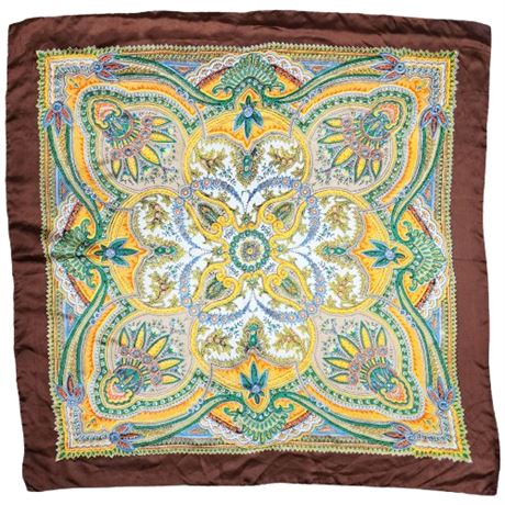 Vintage VANETTE CREATIONS French Reproduction Silk Scarf