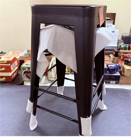 3 New 24” Industrial Stools
