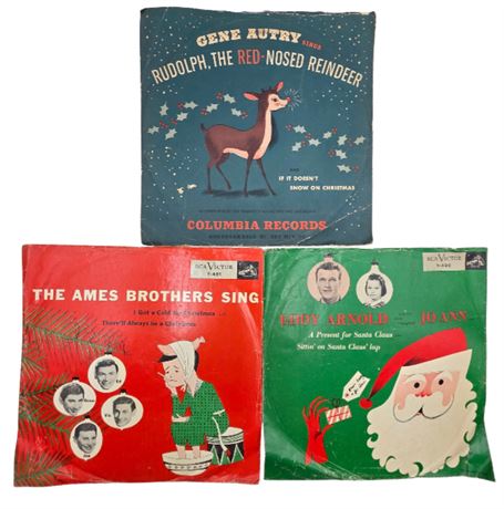VTG Lot of Children's Records, Disney, Rudolph