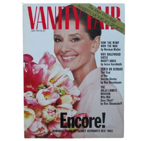 VTG Vanity Fair Magazine AUDREY HEPBURN Cover ~ May 1991