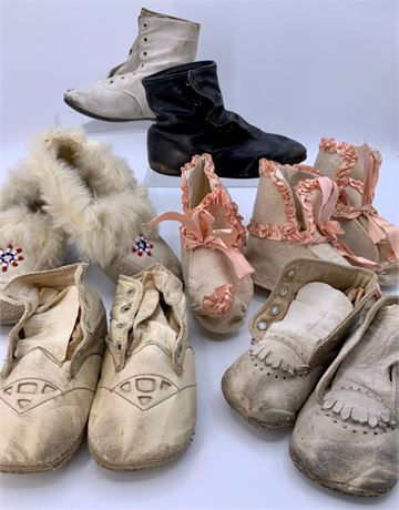 Lot of Antique to Vintage Baby, Children’s, Shoes