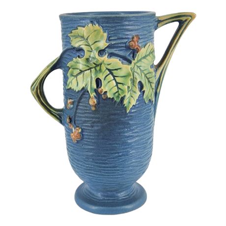 Vintage ROSEVILLE Pottery "Bushberry" Two-Handled Vase No. 29-6"