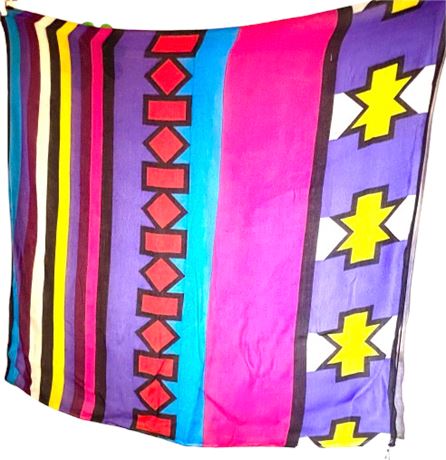 Vtg Echo Ladies Abstract Design Scarf