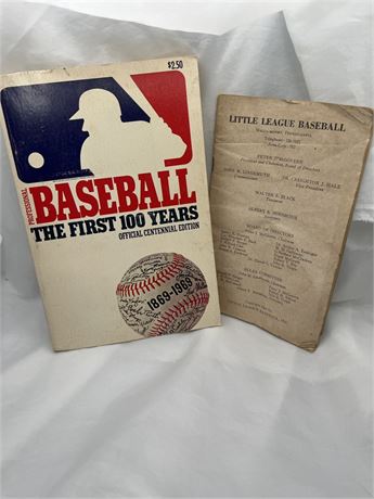 Baseball 1st 100 years & little league baseball souvenir books and booklet