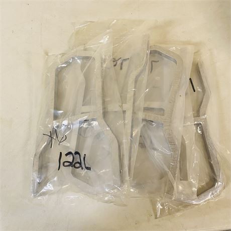 6 NOS Solid Steel Chrome Back Rests