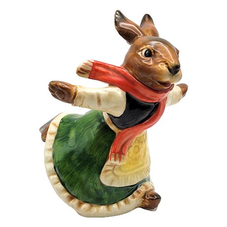 Vintage Goebel Bavarian Skating Lady Rabbit