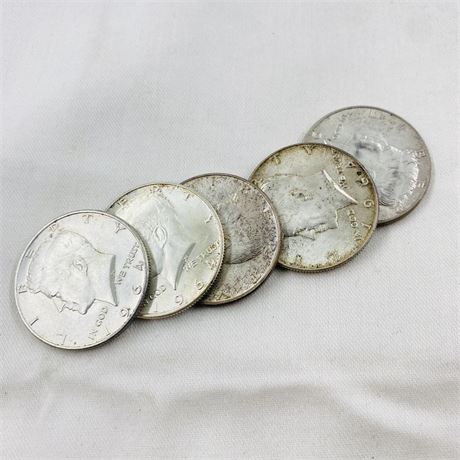 5 - 1964 Kennedy Half Dollars