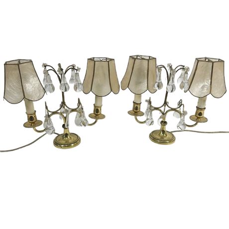 Pair of Vintage Boudoir Lamps