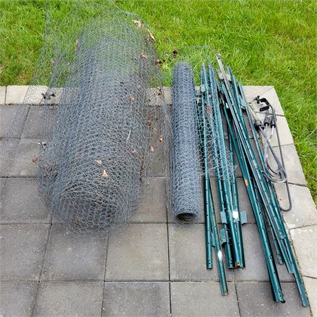 Wire Fence Roll / Green Safety Fence Post