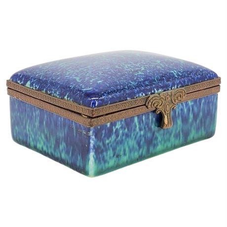 Vtg GOLDSCHEIDER EVERLAST Hinged Ceramic Trinket Box
