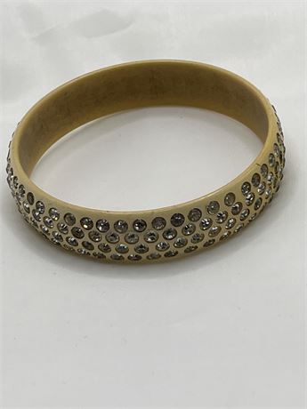 1950’s vintage rhinestones hard plastic bangles bracelet