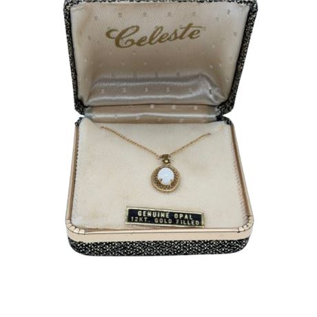 Opal 12K Gold Filled Necklace