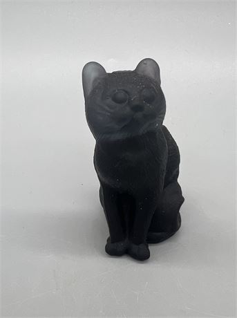 Mosser Midnight Blue Satin Sitting Cat