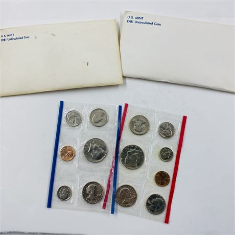 2 - 1981 P + D Mint Sets