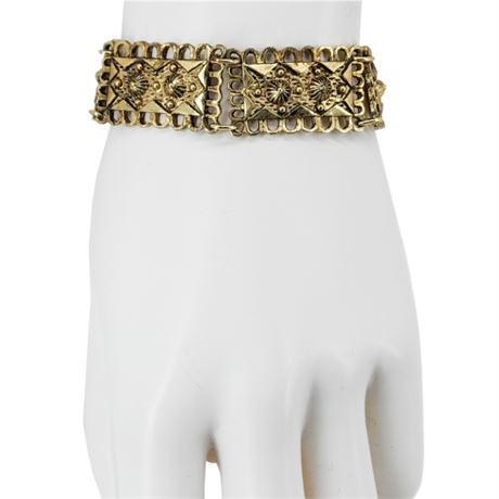 Vintage Gold Tone Link Bracelet