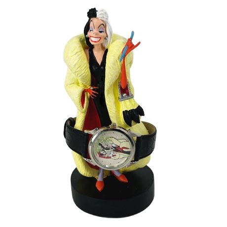 NIB Disney Villains Cruella de Vil Figurine and Watch