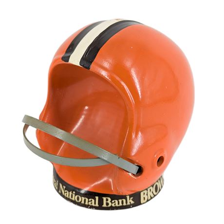 Vintage Cleveland Browns Central National Bank Football Helmet
