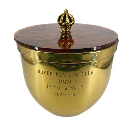Vintage Maxwell Philip Solid Brass Insulated Ice Bucket