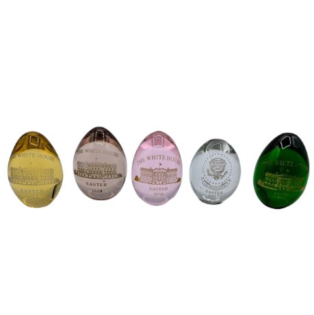 Five White House Commemorative Easter Eggs