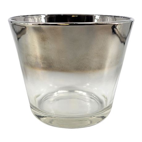 Mid-Century Platinum Fade Glass Ice Bucket