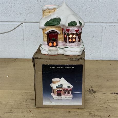 Lighted Snow House