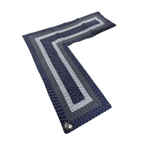 Better Trends Country Stripe L-Shape Braided Rug