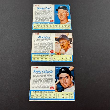 Post Hand Cut Ford + Kaline + Cepeda