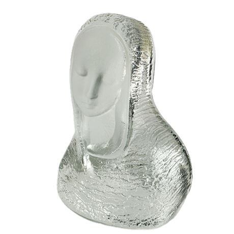 Vintage Viking Art Glass Madonna Bust