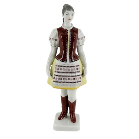 Hollohaza Hand Painted Hungarian Girl Figurine