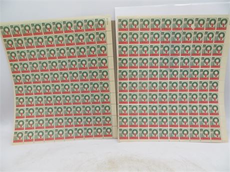 1982 Christmas Stamps 2 Sheets