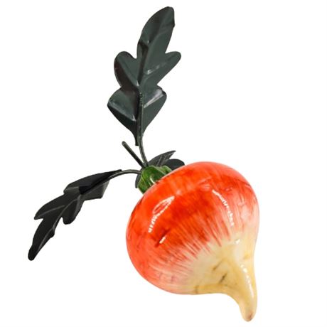 Metal Radish Vegetable Sculpture