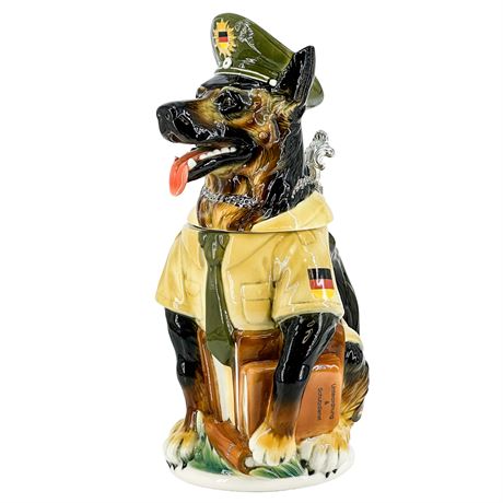 Vintage Limited Edition German Shepherd Ceramic Beer Stein