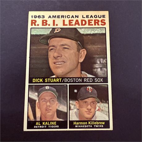 1964 Topps Kaline & Killebrew AL LDRS Card