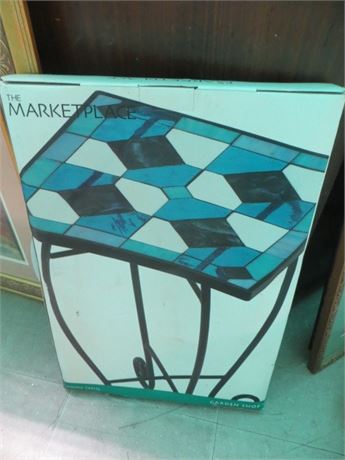Tile Top Wrought Iron Stand NIB